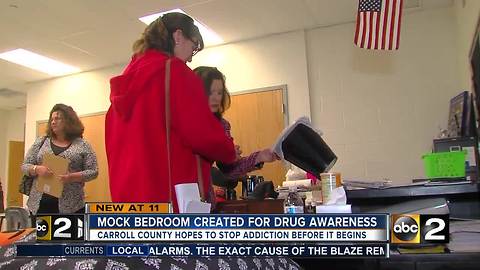 Mock bedroom created for drug awareness