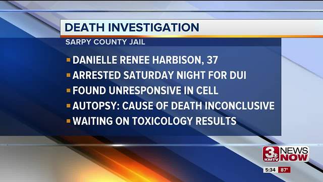Woman found unresponsive in Sarpy County Jail cell