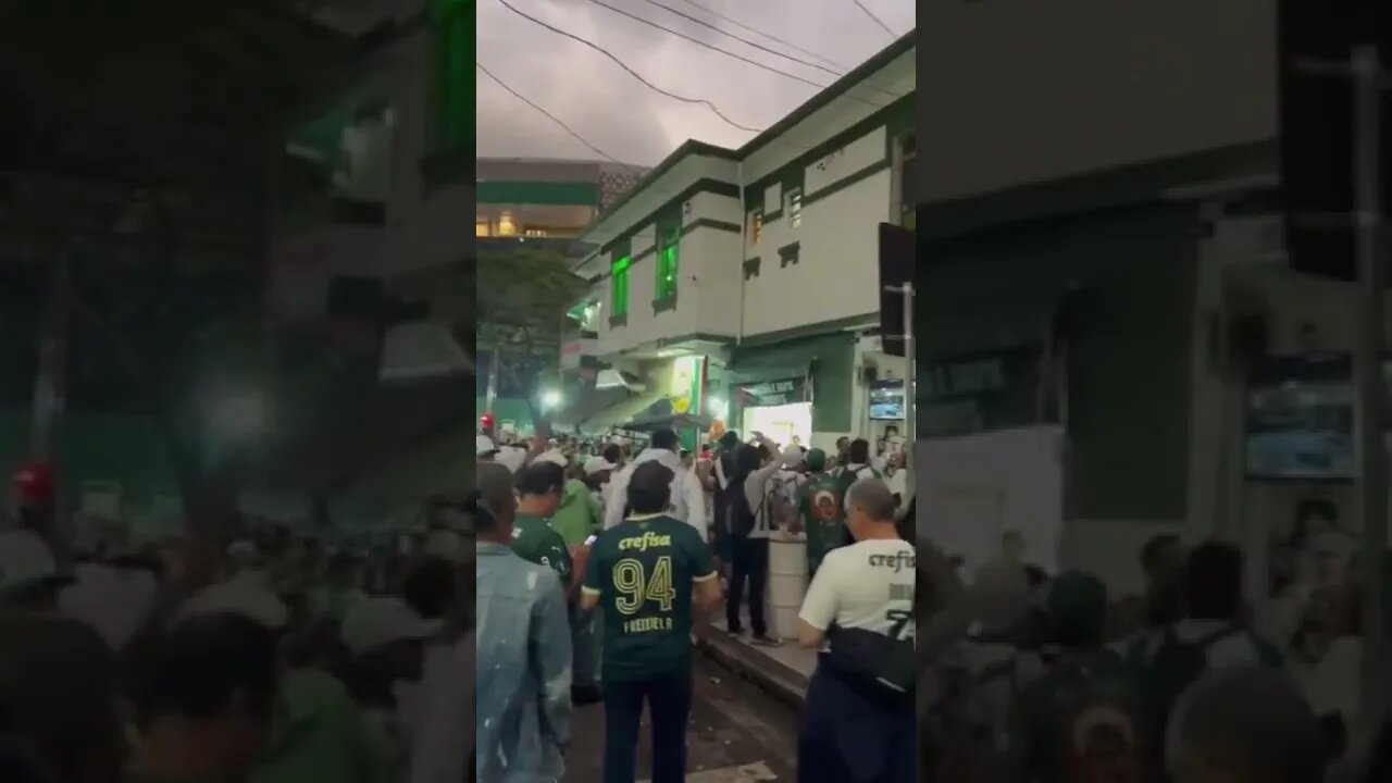 Torcida do Palmeiras torcendo pro Vasco em bar