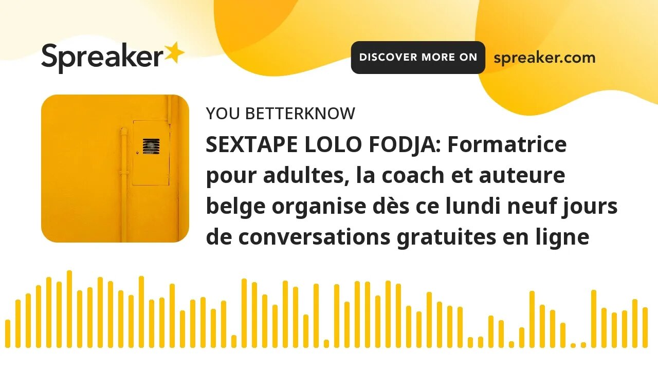 SEXTAPE LOLO FODJA: Formatrice pour adultes, la coach et auteure belge organise dès ce lundi neuf jo