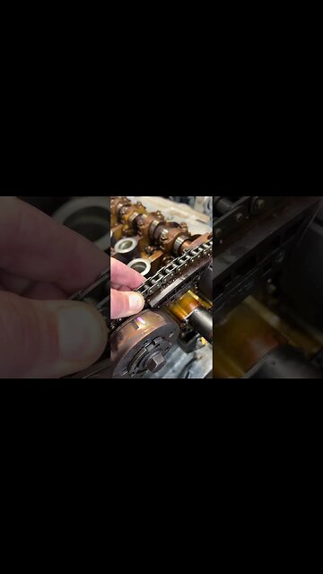 Timing Chains on a VR6 GTI on the BACK of the Engine
