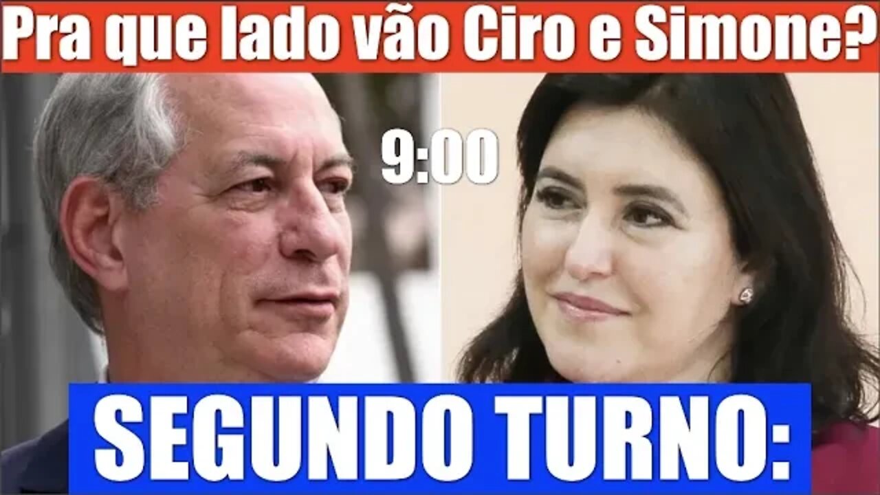 Ciro e Simone no segundo turno: São importantes?