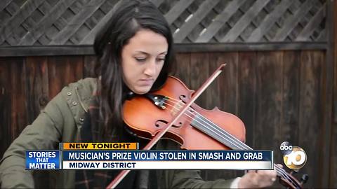 Musician's prize violin stolen in smash and grab