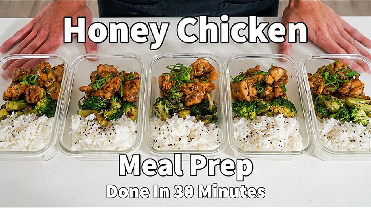 Honey chicken meal prep done in 30 minutes to set you up for the whole week | Episode 1