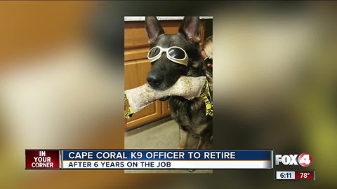 Beloved K9 officer retires in Cape Coral