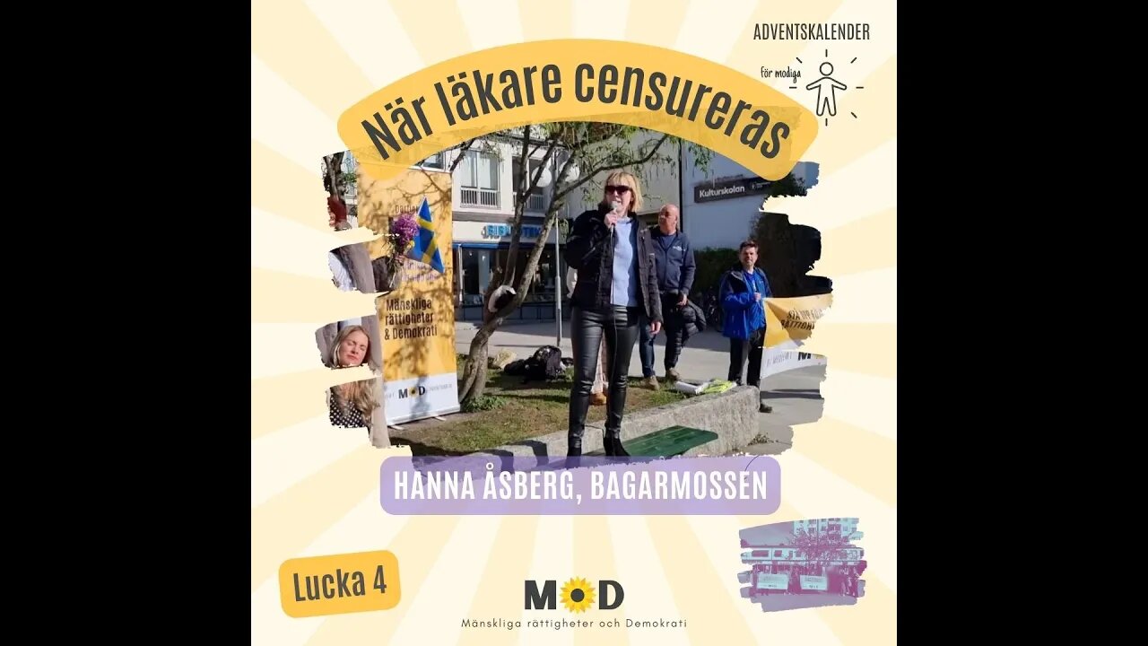 📢 Lucka 9 | När läkare censureras, tal av läkaren Hanna Åsberg