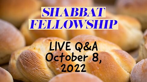 Shabbat Fellowship - October 8, 2022 with Christopher Enoch