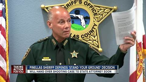 Pinellas Sheriff defends decision to not arrest 'Stand Your Ground' shooter