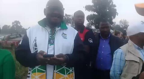 Gauteng Premier David Makhura queues to vote in Centurion (UEv)