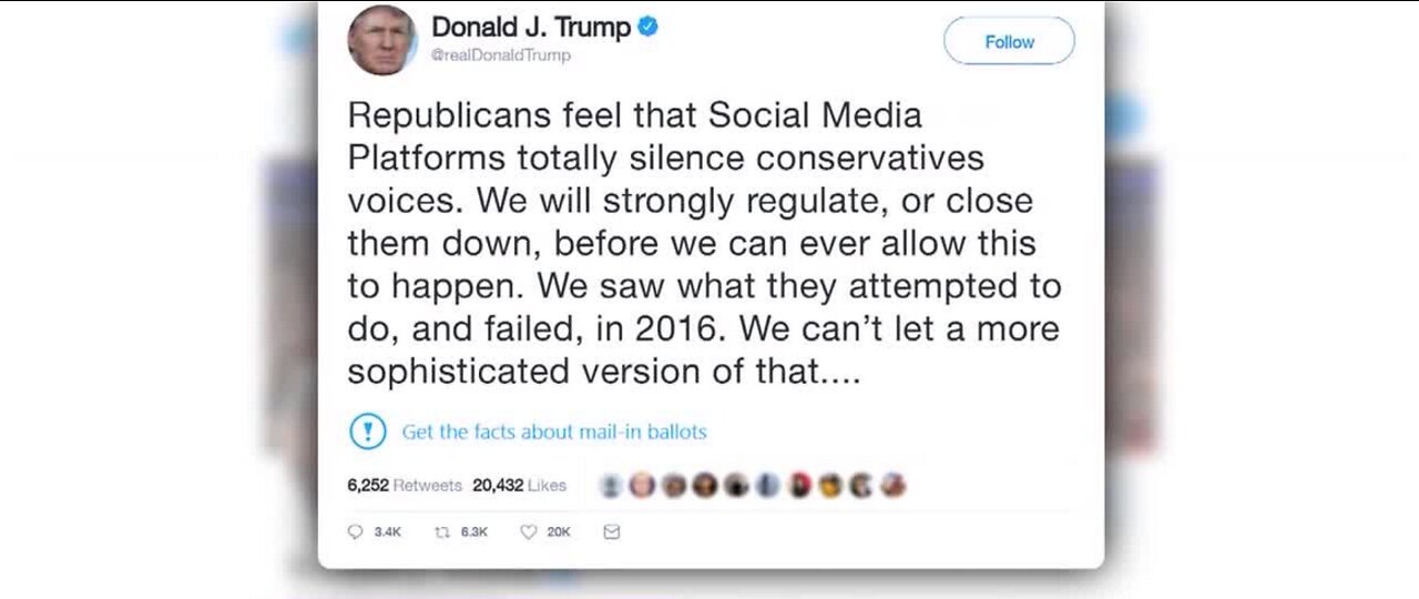 Social media executive order from president