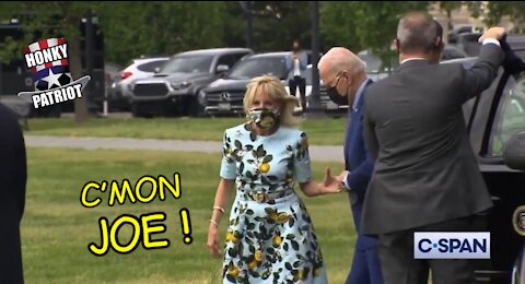 Nurse Jill Grabs Joe Biden’s Hand and Leads Him to Marine One !