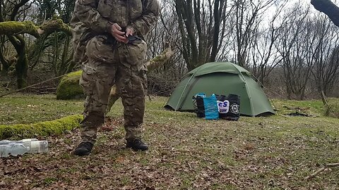 putting on my Bergen to take to the car 26th March 2023