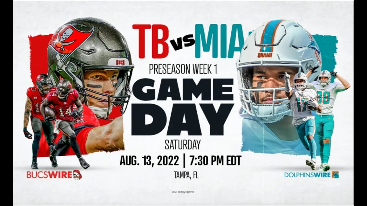 2022 NFL PRESEASON | Tampa Bay Buccaneers vs Miami Dolphins | Livestream & Commentary