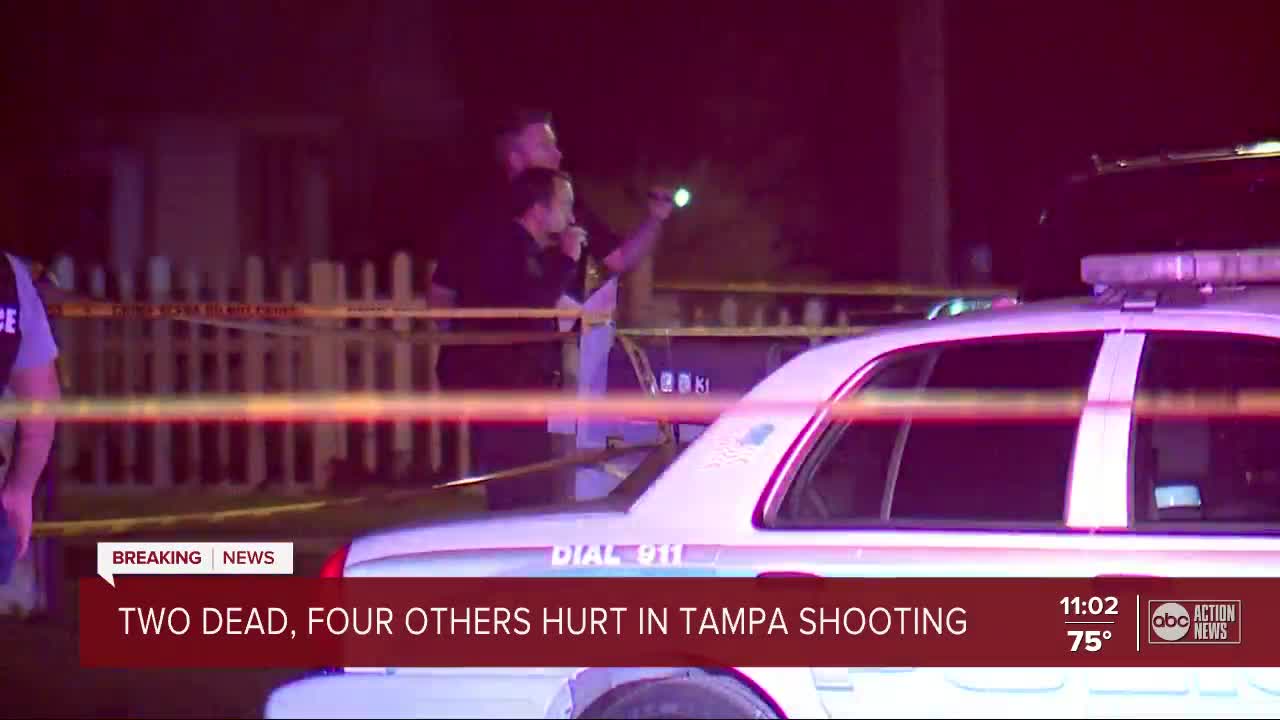 2 dead, 4 others injured after shooting in Tampa