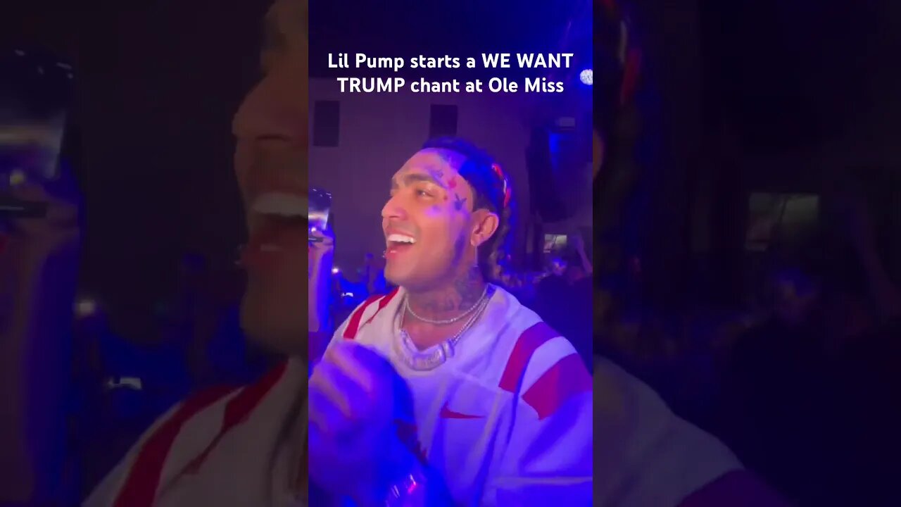 🇺🇸 Lil Pump starts a WE WANT TRUMP chant at #OleMiss - This season’s #FJB chant???