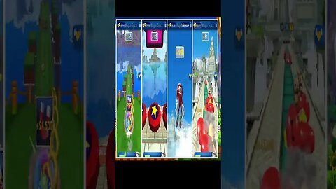 Treasure Hunter Knuckles VS Paladin Amy VS Movie Knuckles VS Silver SonicISonic Dash #shorts #short