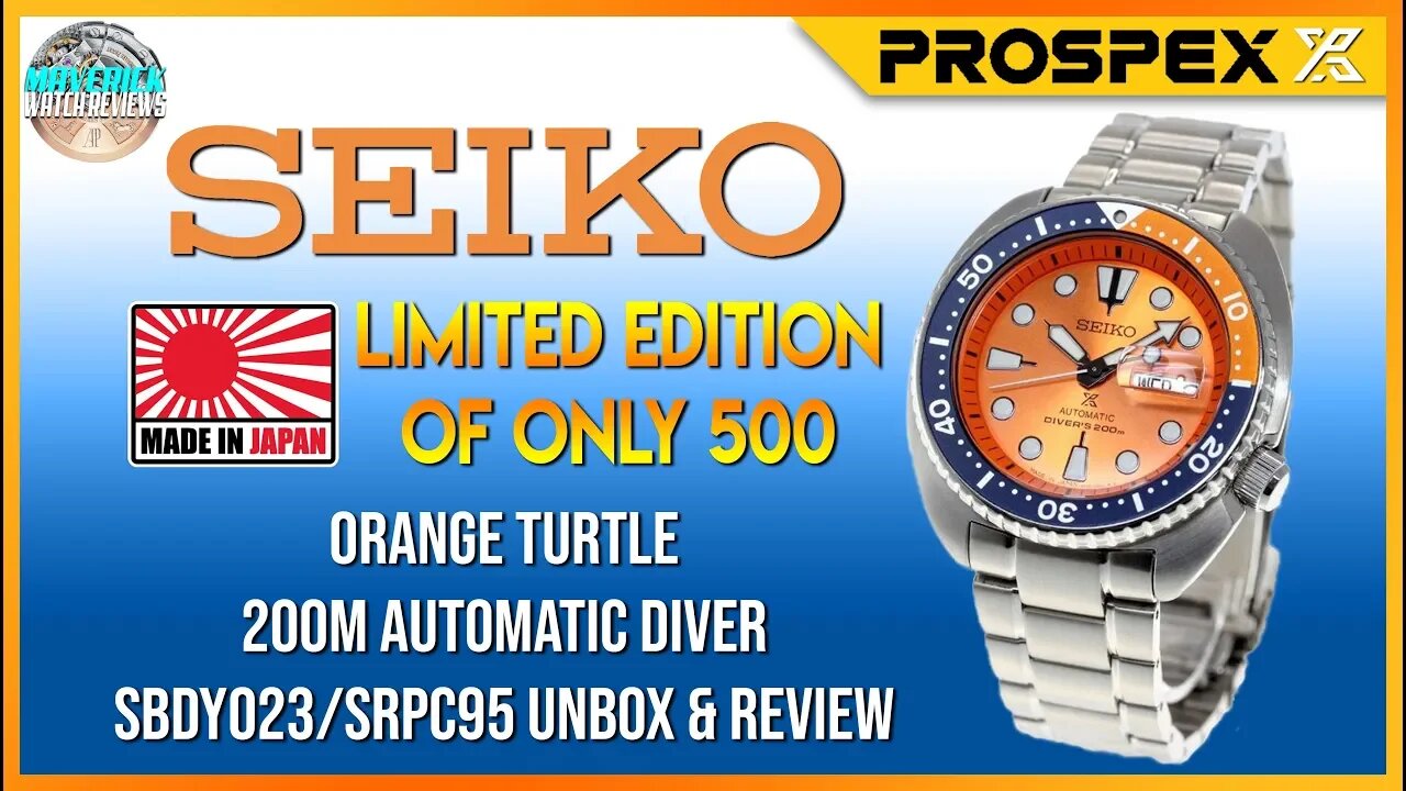 Orange Turtle! | Seiko Prospex Limited Edition 200m Automatic Diver SBDY023 | SRPC95 Unbox & Review