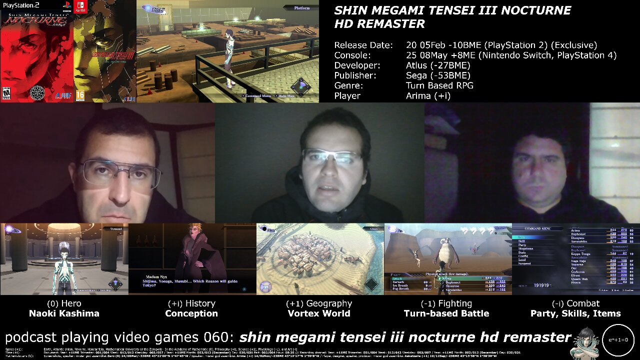 +11 001/004 012/013 003/007 podcast playing video games 060: shin megami tensei iii nocturne