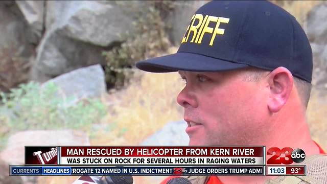 Helicopter used to rescue man from Kern River