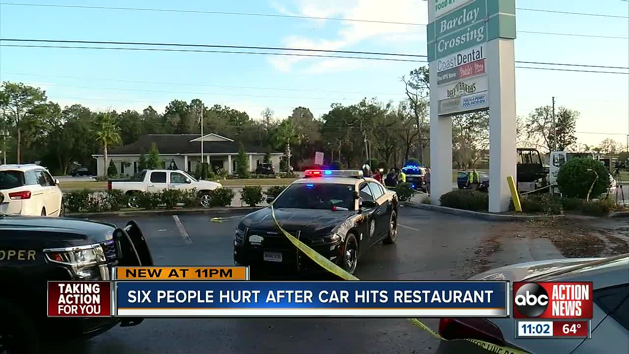 Six injured after car crashes into Beef 'O' Brady's