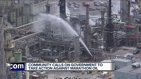 Community, environmental activists demand elected officials get answers from Marathon Oil