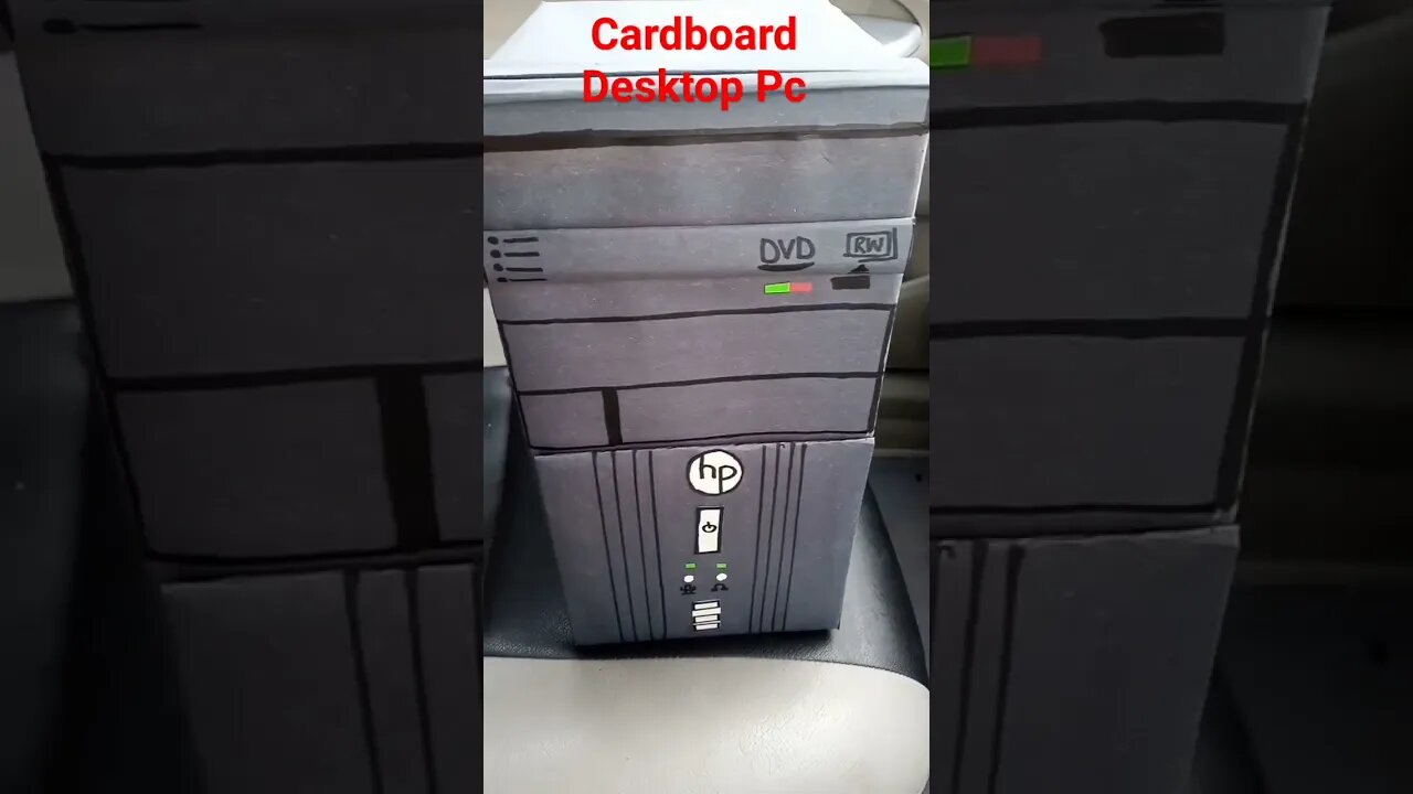 Showing Off My Cardboard Desktop PC #shorts #hp #cardboard