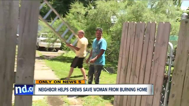 Woman rescued from house fire in Cleveland