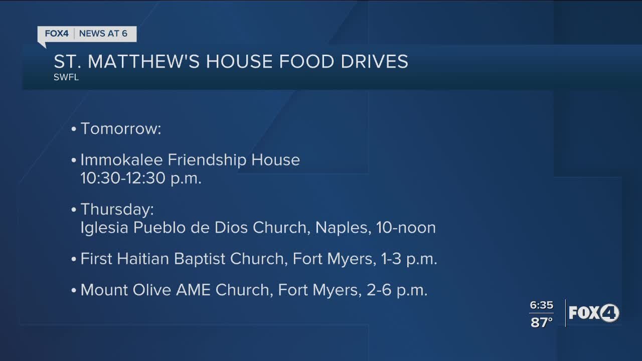St. Matthew's House food drive