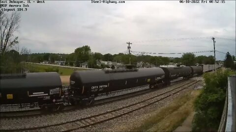 NS 1065 Leading EB Manifest at East Dubuque, IL on June 10, 2022 # Steel Highway #