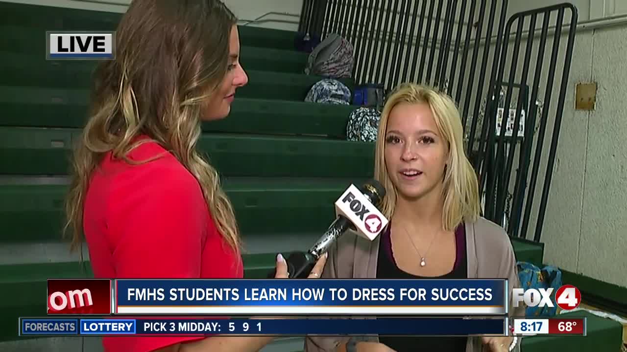 Students at Fort Myers High School learn to "Dress for Success"