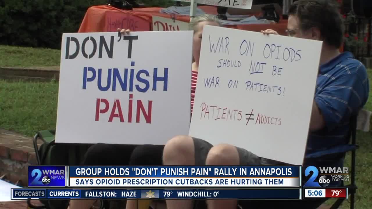 Local group holds rally against opioid prescription cutbacks