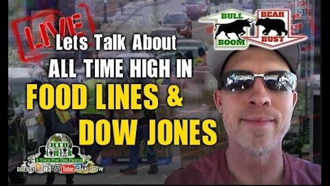 Food Lines & Dow Jones Reveal Economic Disconnect (RTD Live Talk ft. Bull Boom Bear Bust)