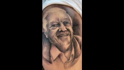 Tattoo portrait old men