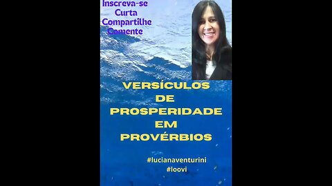 Versículos de prosperidade em provérbios #lucianaventurini #loovi #shorts