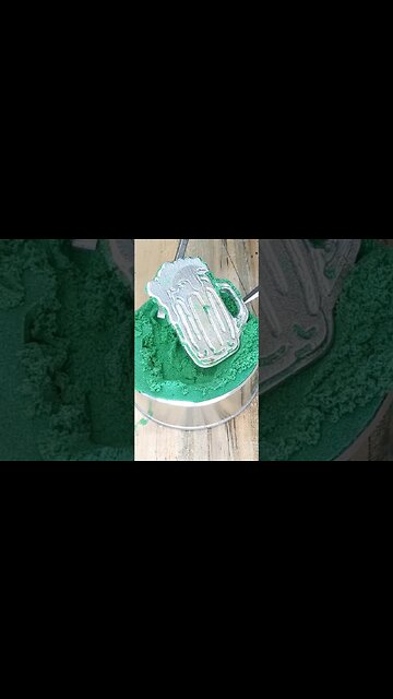 DIY Metal Casting with Kinetic Sand #shortsfeed #shorts #dollartreediy