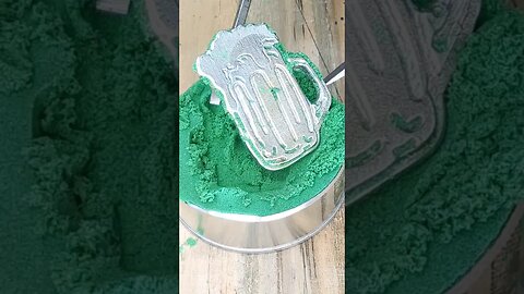 DIY Metal Casting with Kinetic Sand #shortsfeed #shorts #dollartreediy