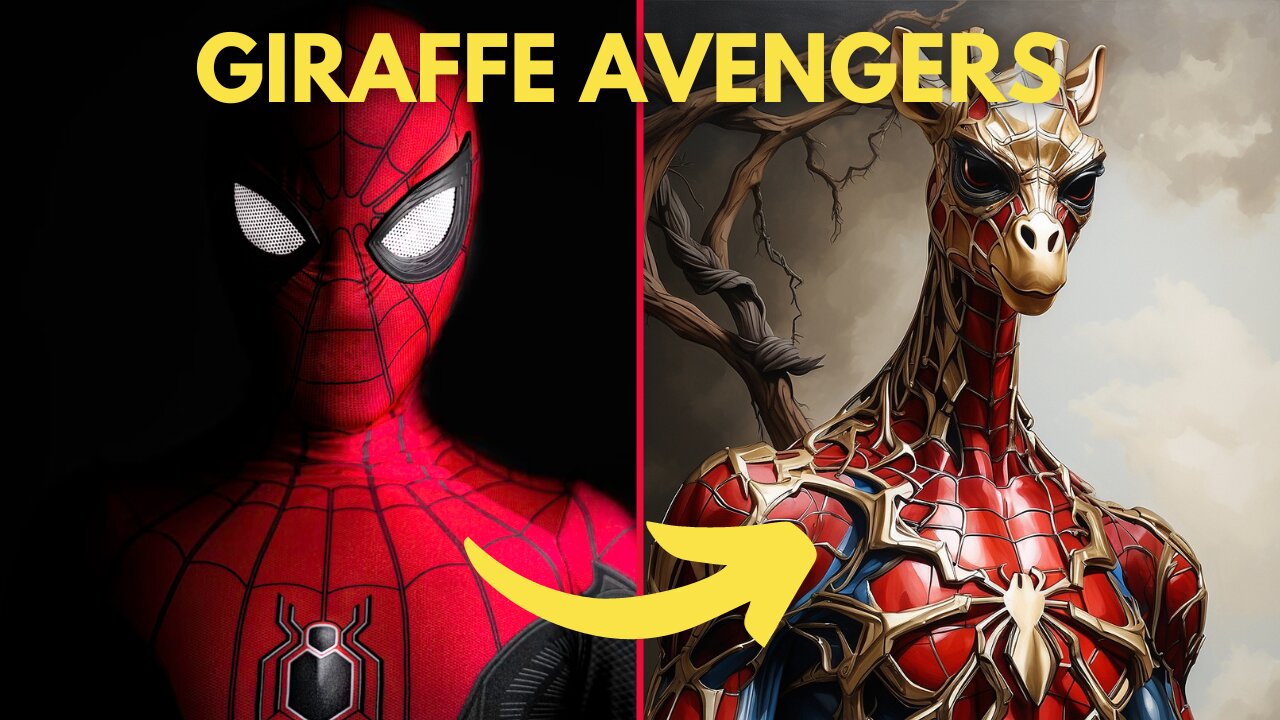 Superheroes but as Giraffes