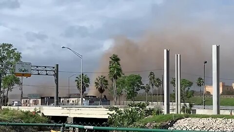 Viewer video of gas line explosion on Turnpike