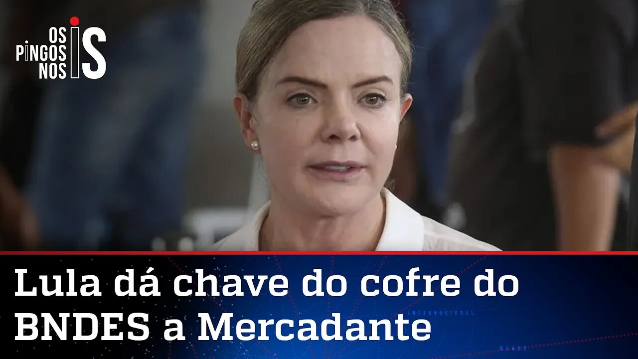 Gleisi Hoffmann elogia "companheiro Mercadante" no comando do BNDES