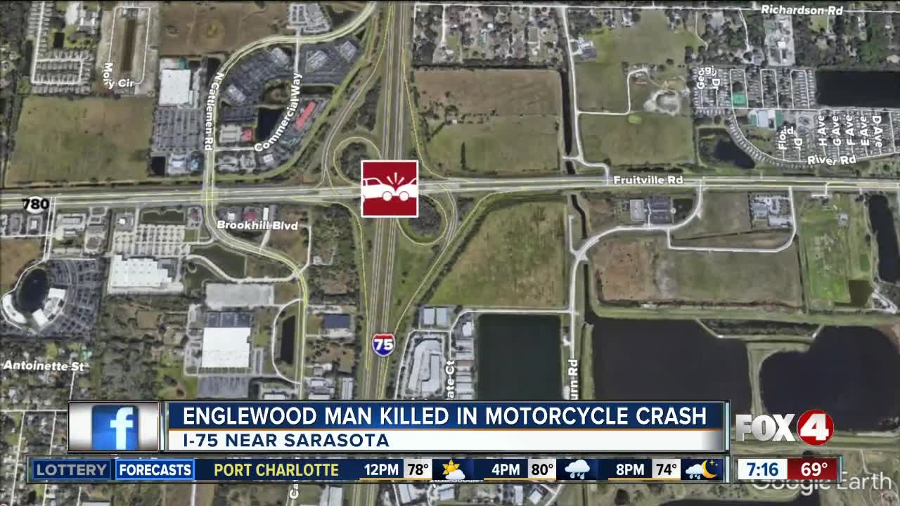 Englewood man dies in motorcycle crash on I-75 in Sarasota