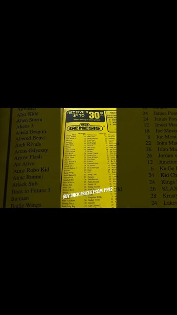 SEGA GÉNESIS 1992 😎TRADE IN VALUES!😵‍💫