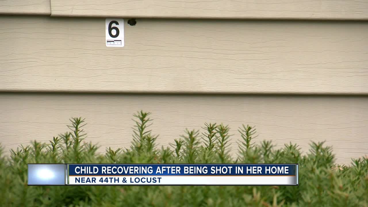 Child recovering after being shot in her home