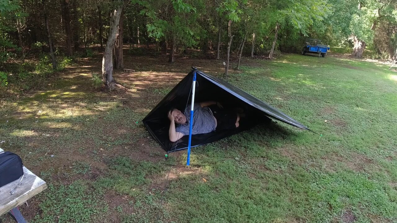 Tarp Shelters can be made out of nearly anything. Try this Plow Point with a Floor