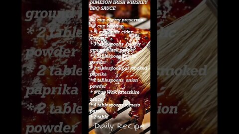 Daily bonus recipe: JAMESON WHISKEY BBQ SAUCE!