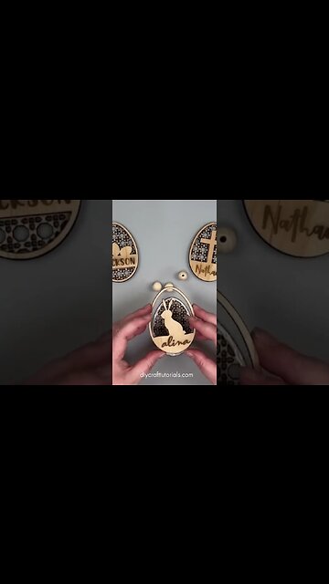 Rattan Easter Tags with a Laser cutting machine