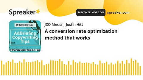 A conversion rate optimization method that works