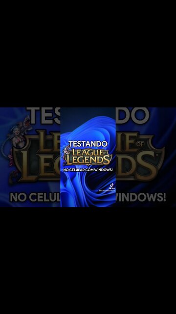 LEAGUE OF LEGENDS NO CELULAR COM WINDOWS! #android #pc #pcgaming #lol #leagueoflegends #windows