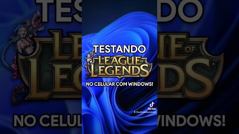 LEAGUE OF LEGENDS NO CELULAR COM WINDOWS! #android #pc #pcgaming #lol #leagueoflegends #windows