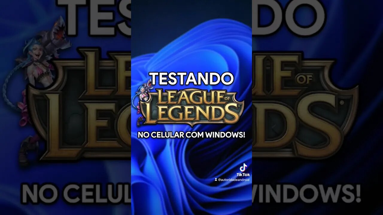 LEAGUE OF LEGENDS NO CELULAR COM WINDOWS! #android #pc #pcgaming #lol #leagueoflegends #windows