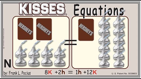 VISUAL KISSES 8K+2h=1h+12K EQUATION _ SOLVING EQUATIONS _ SOLVING WORD PROBLEMS